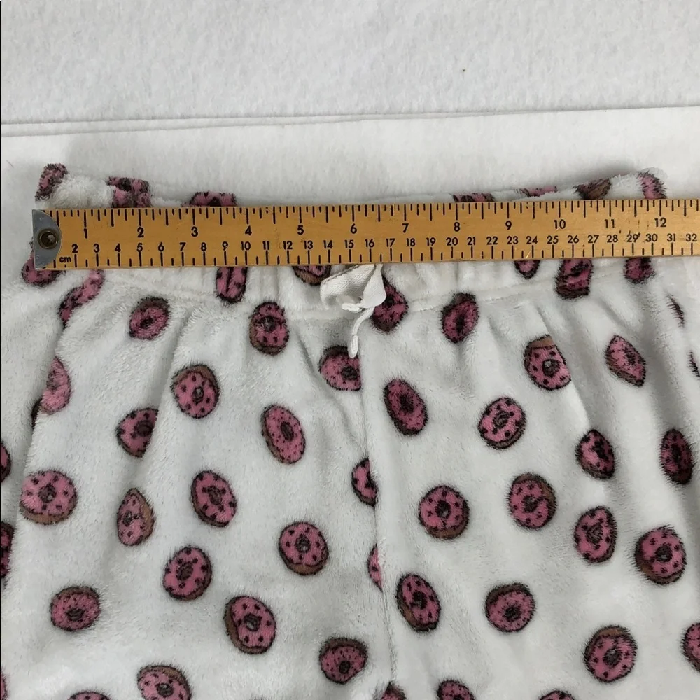 Kids Cozy Plush Pajama Bottoms with Pink Donut Design (K1)